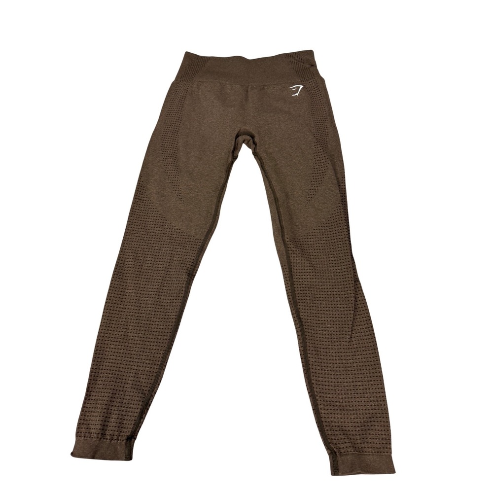 Gymshark‎ Vital Seamless Leggings Womens Medium Brown Marl High Rise Yoga B1A2B